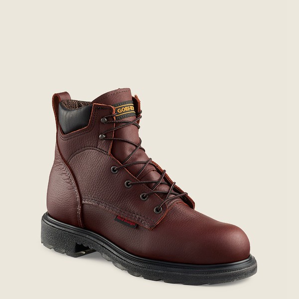 Red Wing Work Boots Supersole® 2.0 - 6-inch Waterproof Soft Toe - Burgundy - Mens DPC539816